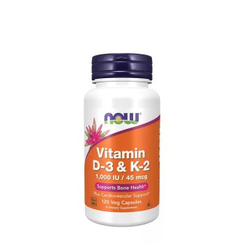 Now Foods D3-vitamin és K2-vitamin (120 Kapszula)