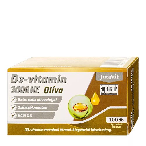 JutaVit D-vitamin 3000 NE Olíva (100 lágykapszula)