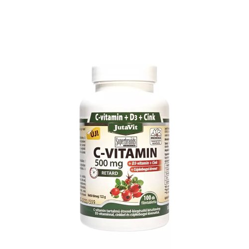 JutaVit C-vitamin 500 mg + D3 + Cink (100 tabletta)