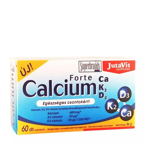 JutaVit Kalcium Forte + Ca/K2/D3 (60 tabletta)