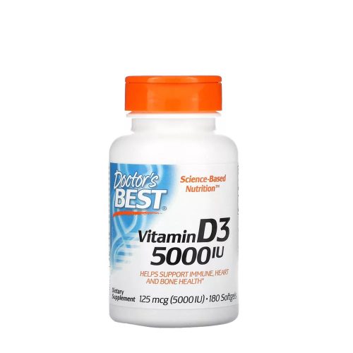 Doctor's Best Vitamin D3 5000 IU (180 Lágykapszula)