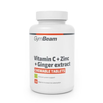   GymBeam C-vitamin + cink + gyömbérkivonat rágótabletta (90 tabletta)