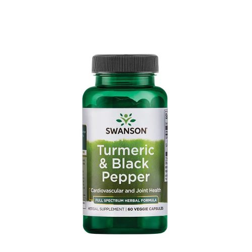 Swanson Turmeric & Black Pepper - Kurkuma & Fekete Bors (60 kapszula)