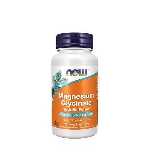 Now Foods Magnesium Glycinate with BioPerine® (60 kapszula)