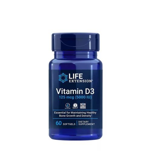 Life Extension Vitamin D3 (D-vitamin) 5000 NE (60 lágykapszula)